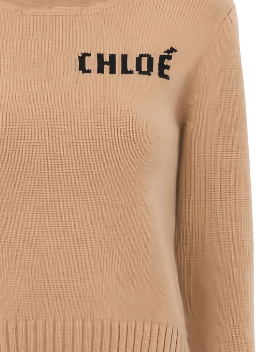  Chloé Embroidered-logo Sweater - Brown 