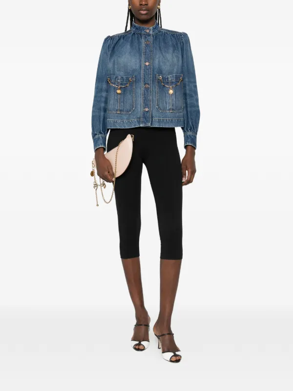 Chloé Jaqueta Com Corrente e Bolso | Azul | FARFETCH BR