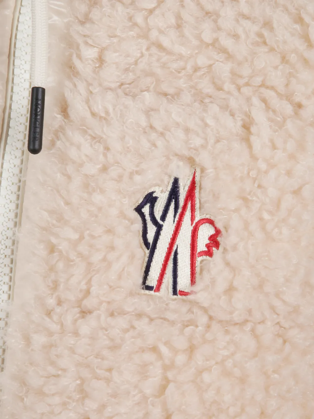 Moncler Grenoble Teddy gewatteerd jack met rits Beige