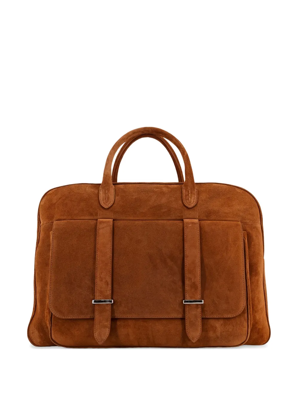 Orciani Jones Pocket Strap Duffle Bag In Brown