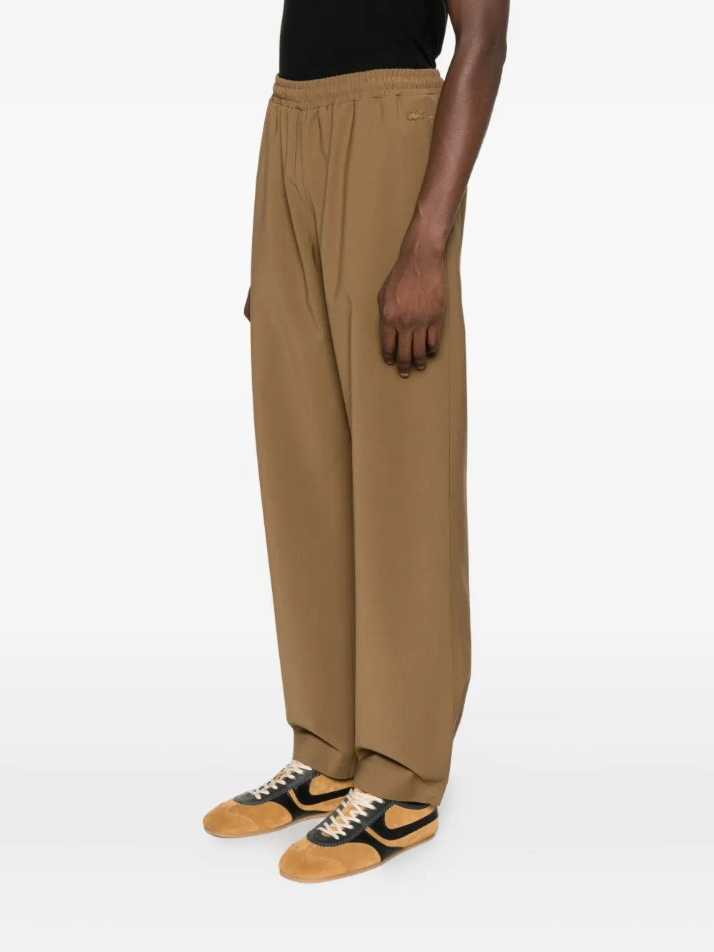 Lacoste Broek met elastische tailleband Bruin