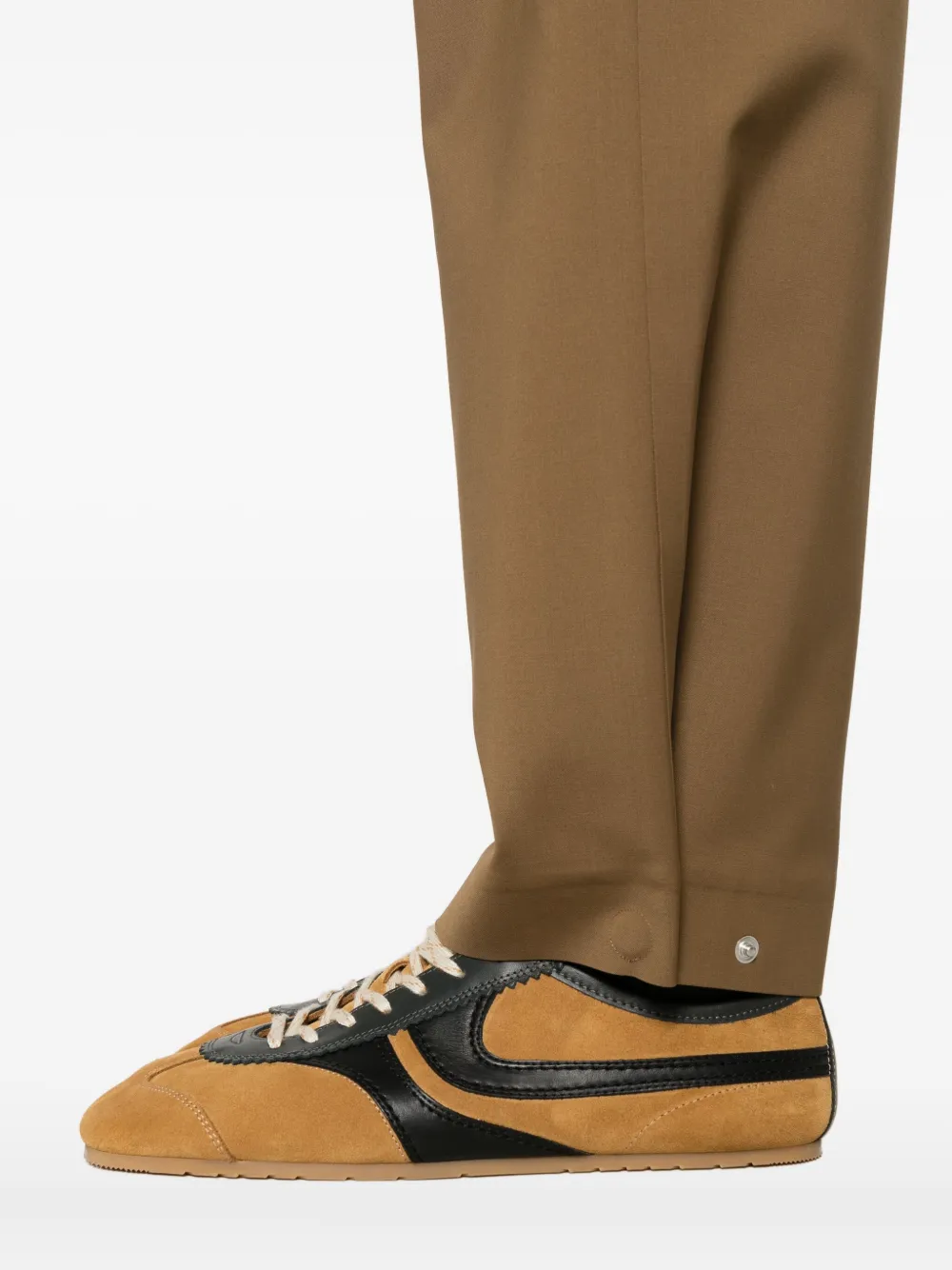 Lacoste Broek met elastische tailleband Bruin