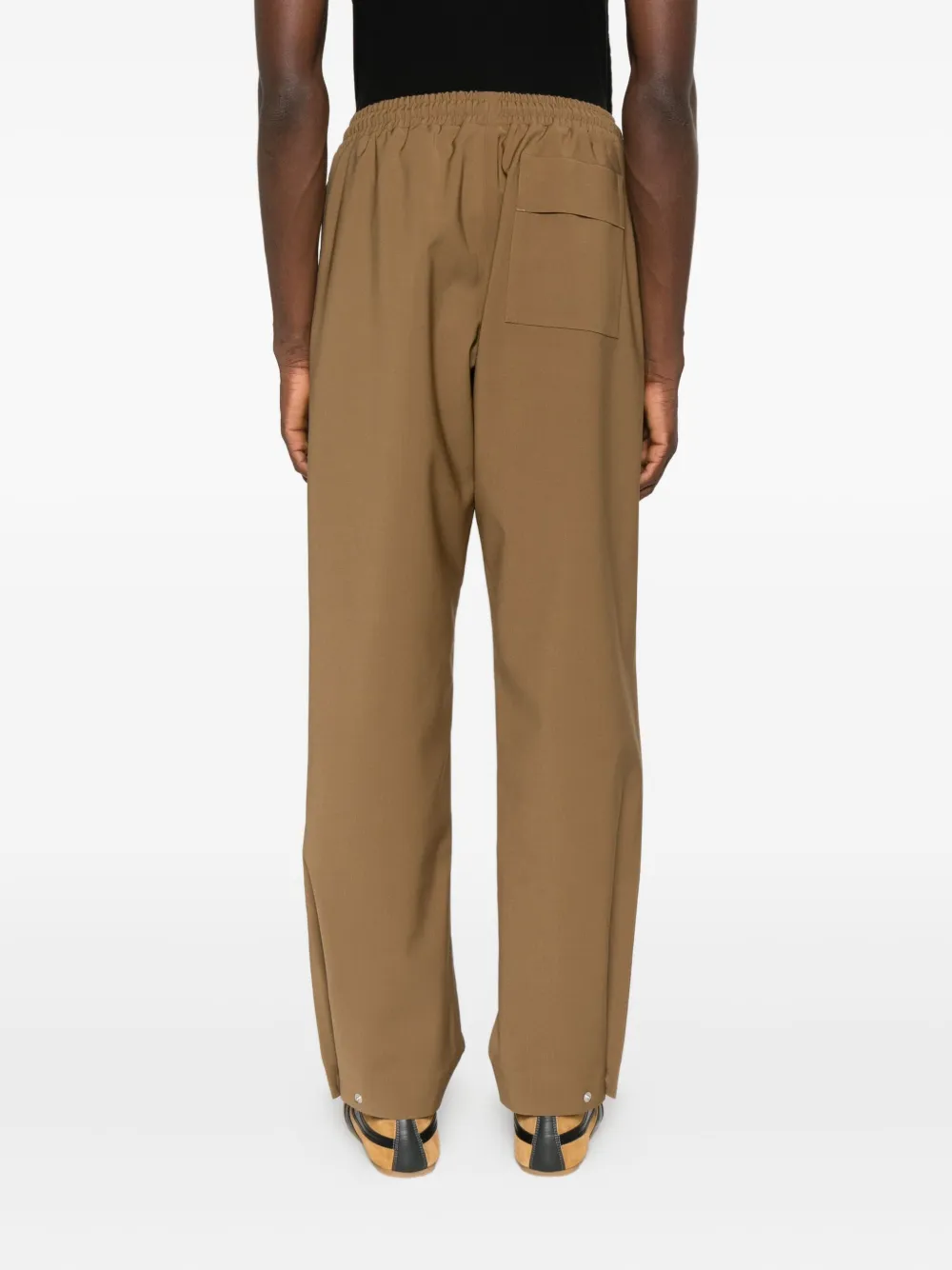 Lacoste Broek met elastische tailleband Bruin