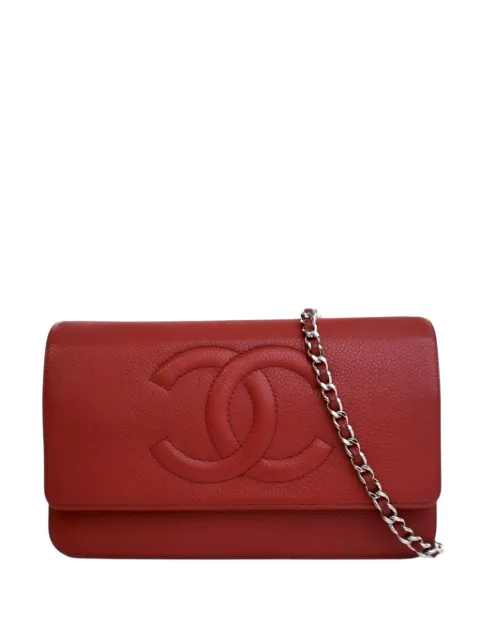 CHANEL Pre-Owned 2012 CC Caviar Wallet On Chain crossbody bag