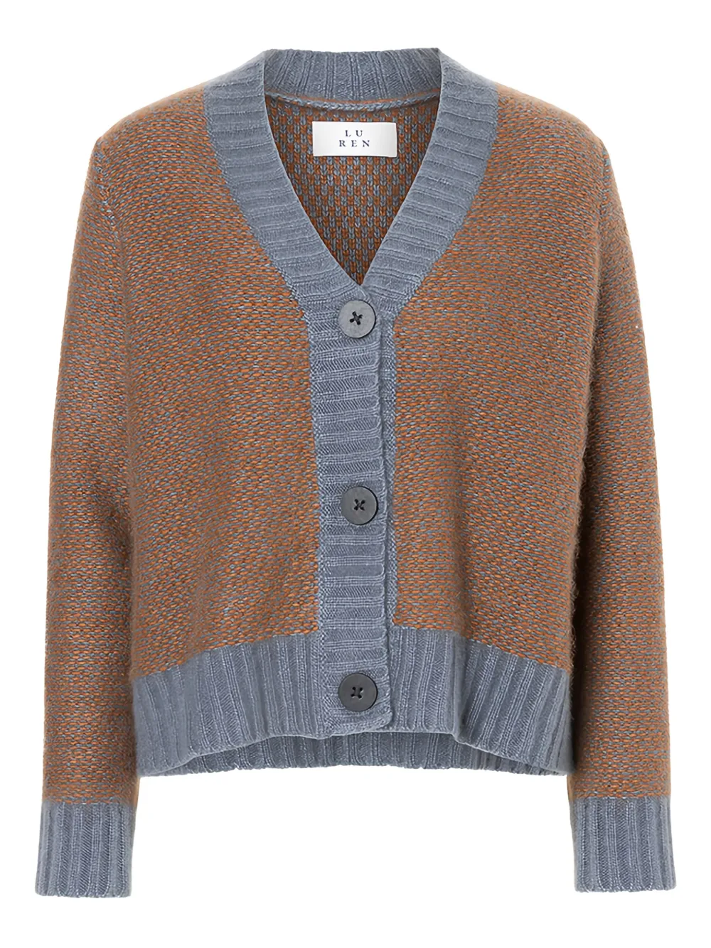 Lu Ren Long-sleeve V-neck Sweater In Brown