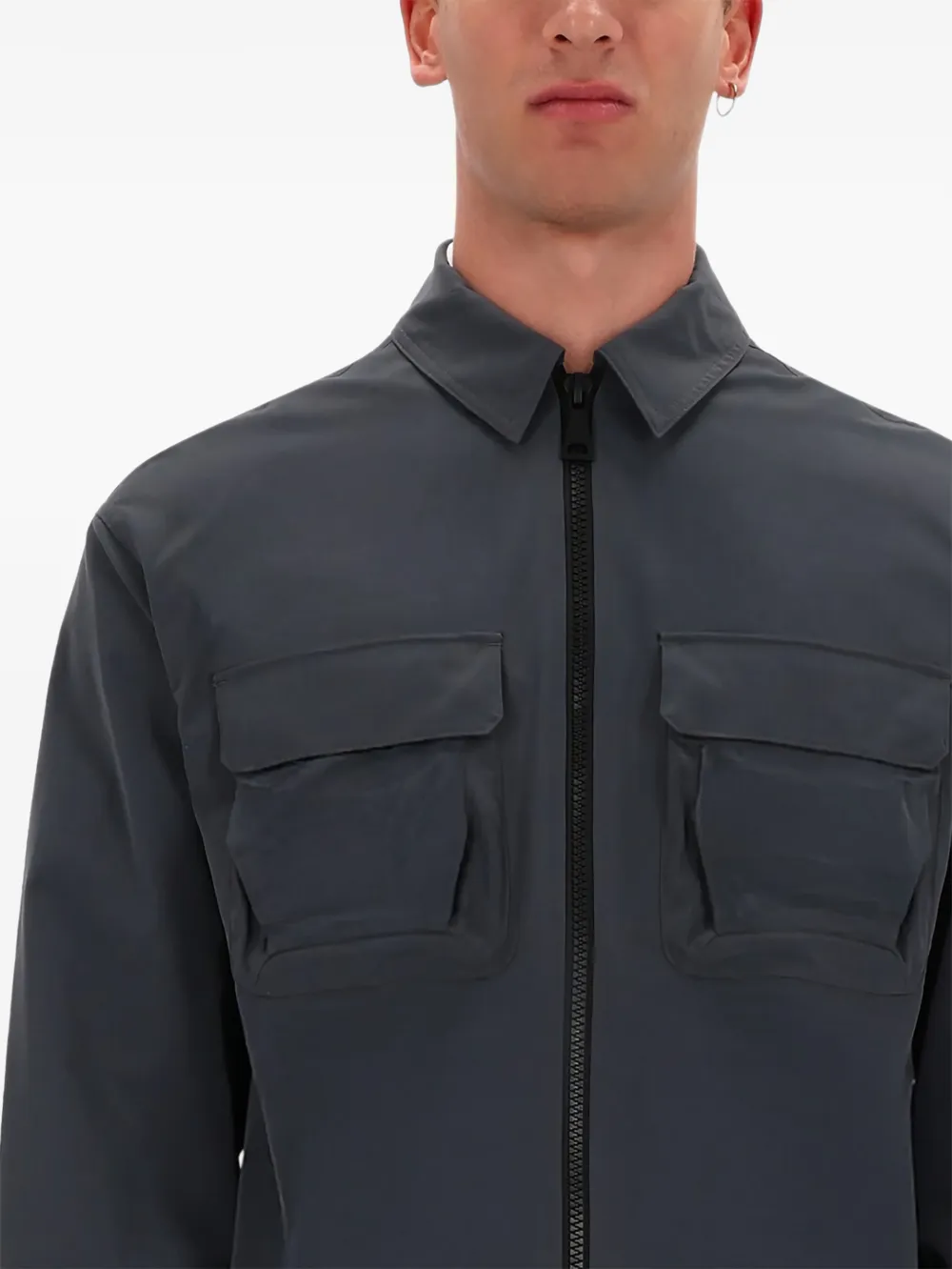  Versace Jeans Couture Zip Pocket Overshirt - Grey 