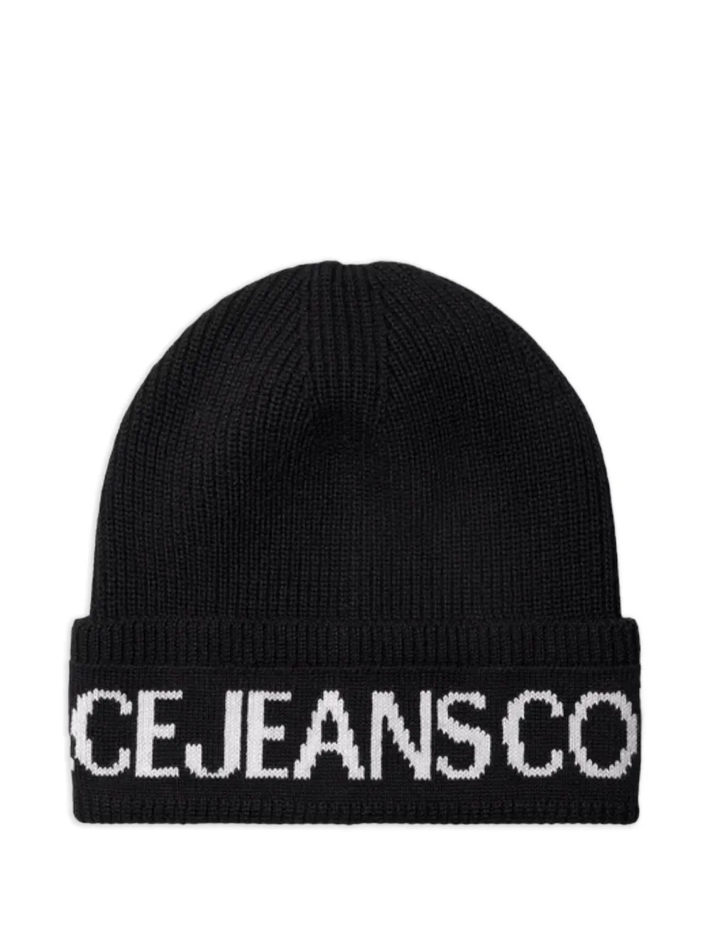 Versace Jeans Couture intarsia-knit logo beanie - Nero