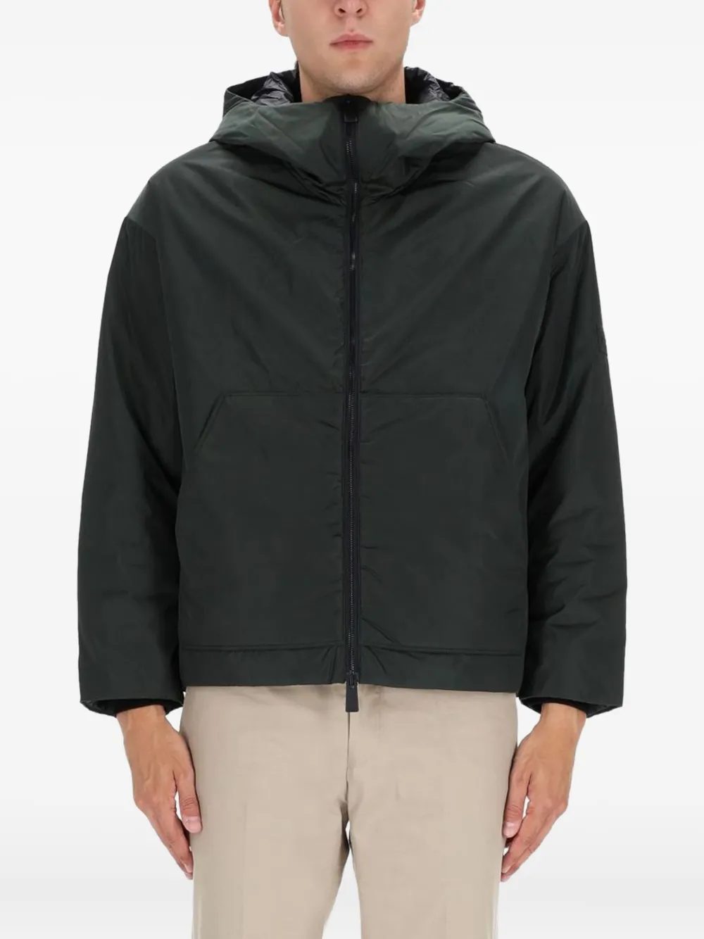 Premiata hooded zip-fastening jacket | Green | Image 1