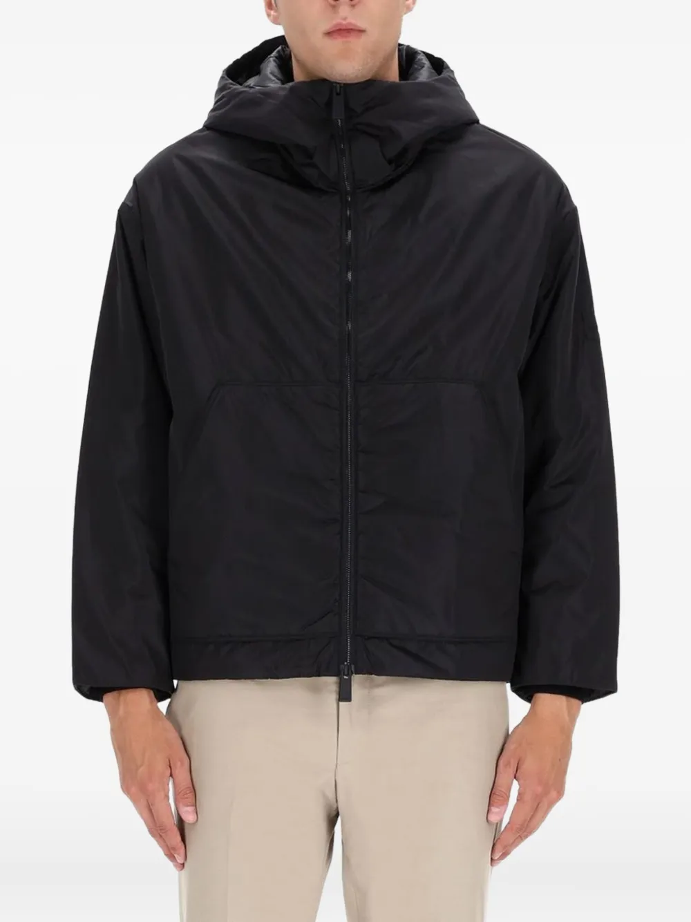 Premiata hooded zip-fastening jacket | Black | Image 1
