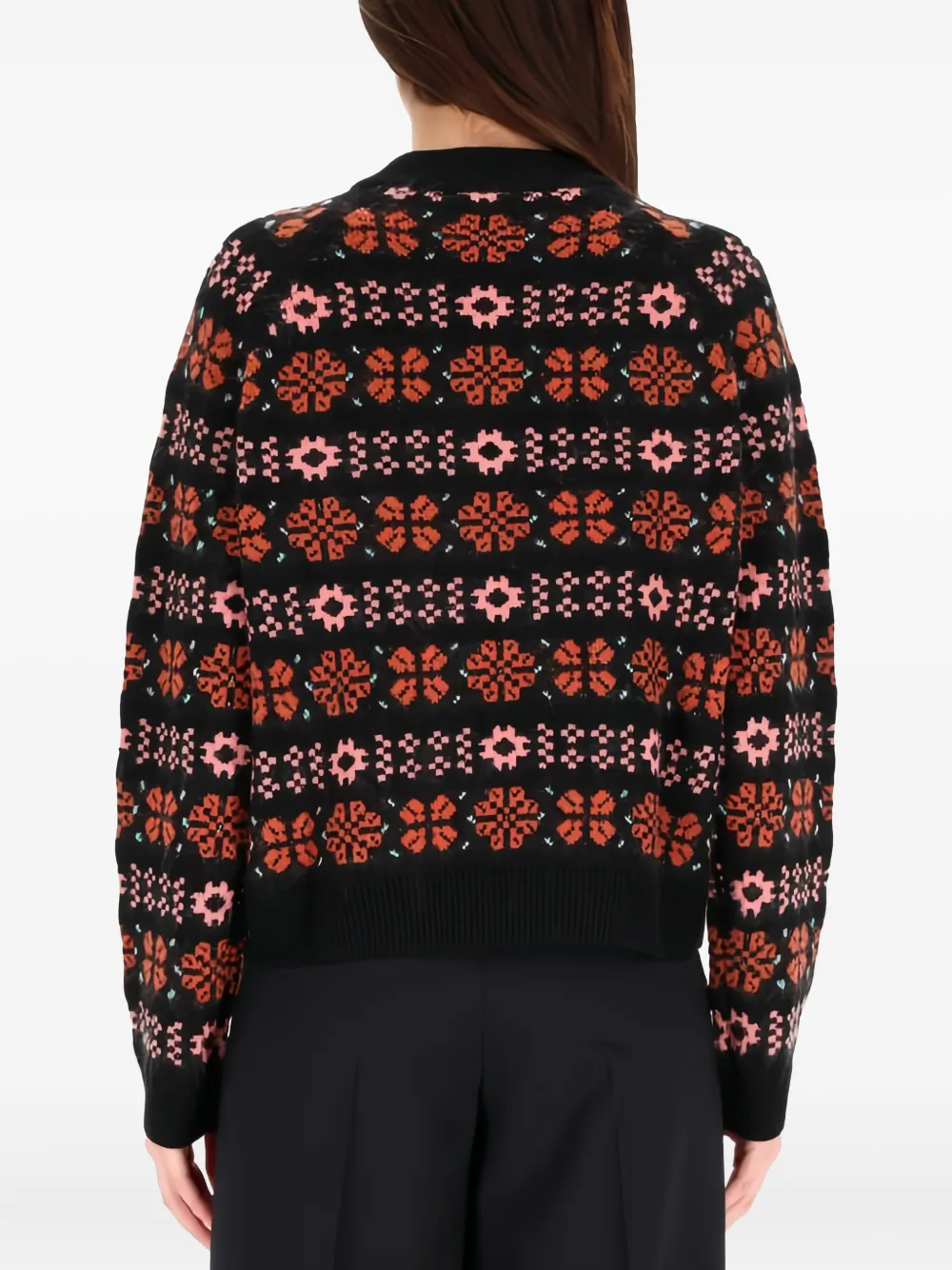 Paul Smith Trui met ronde hals en bloemenprint Zwart