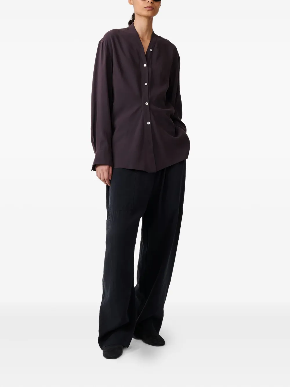 Studio Nicholson drawstring elasticated trousers | Straight Trousers | Image 2