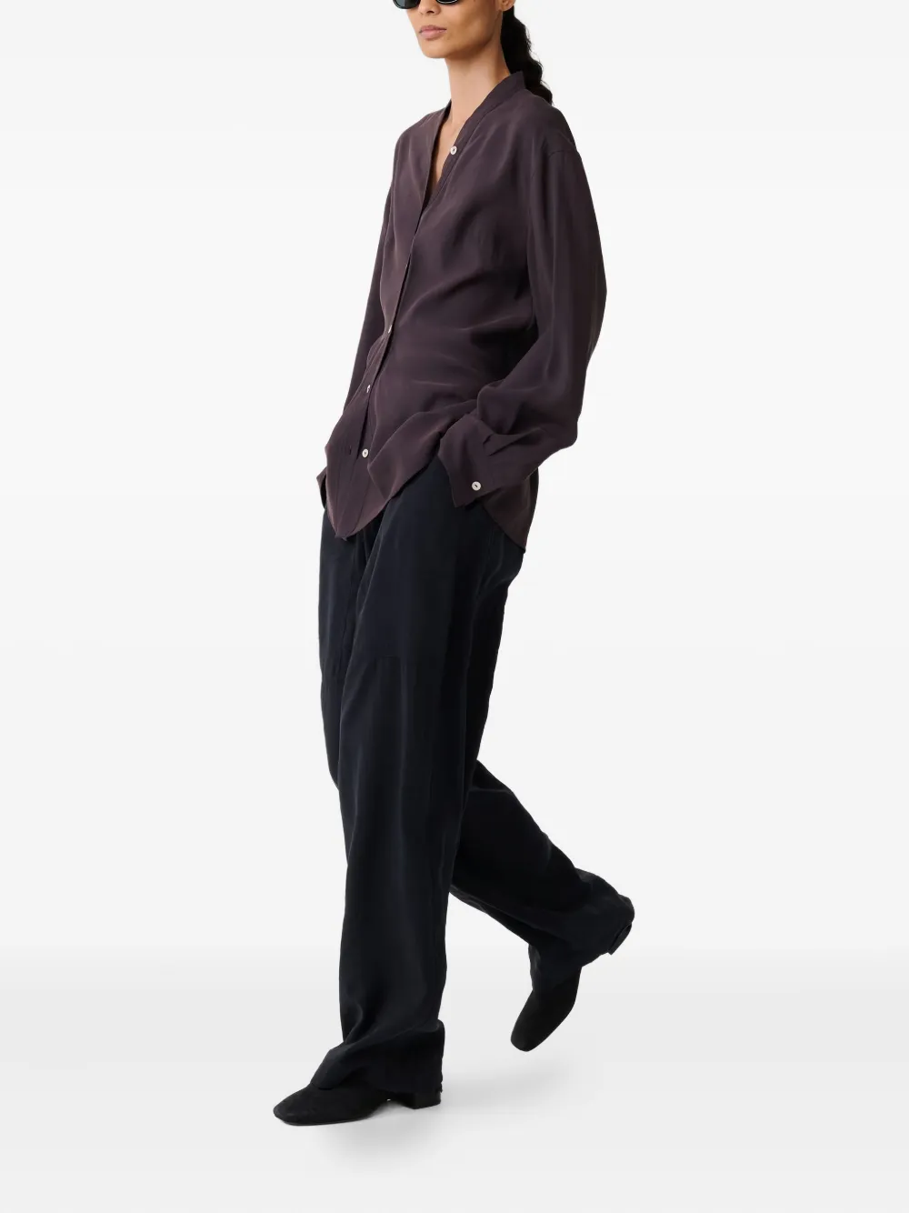 Studio Nicholson Broek met trekkoord Blauw