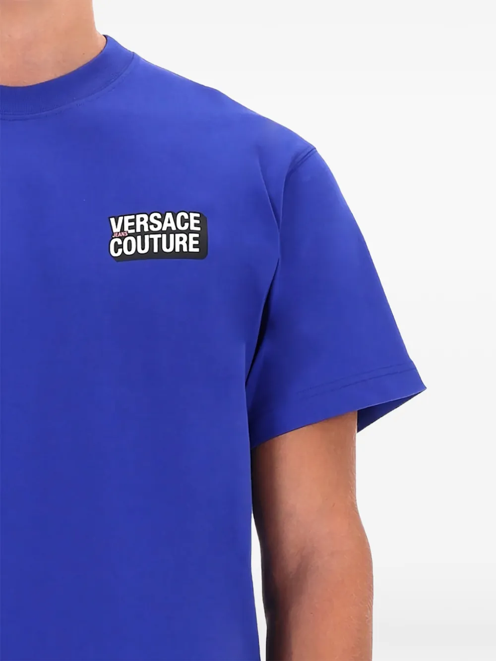 Versace Jeans Couture logo-patch T-shirt - Blauw
