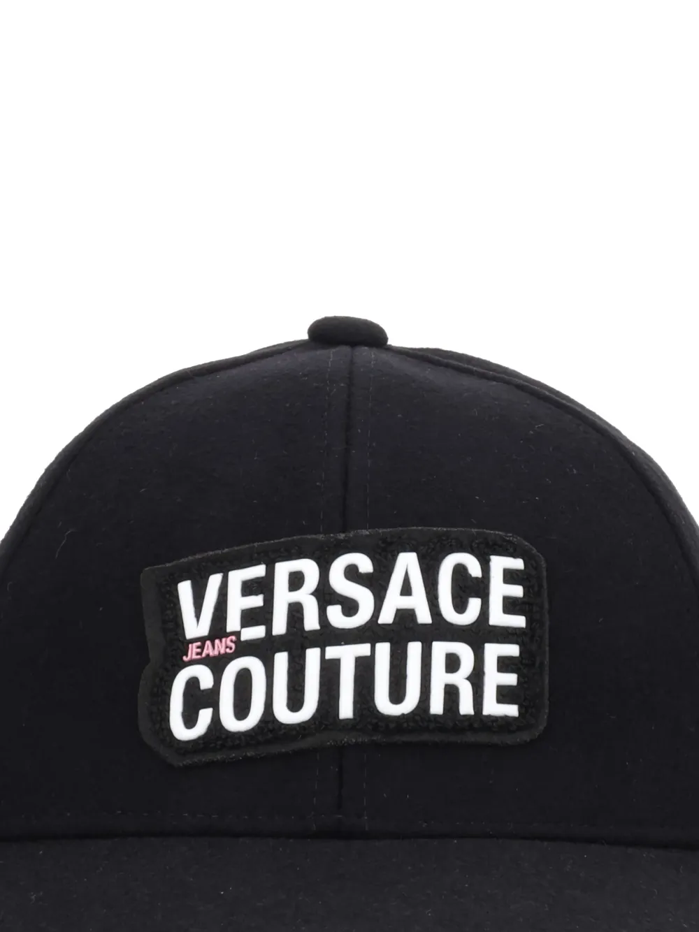 Versace Jeans Couture logo-patch baseball cap - Zwart