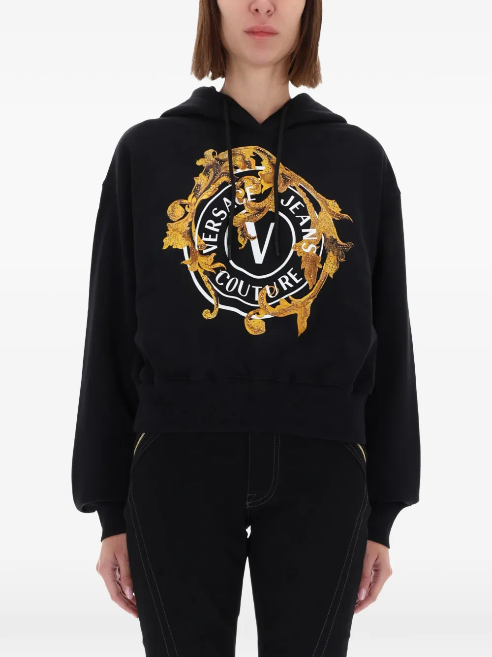 Versace Jeans Couture baroque logo sweater - Nero