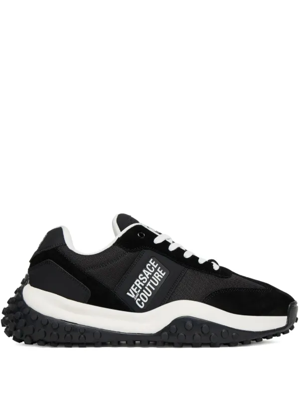 VERSACE ブラック レースアップ スニーカー Versace Jeans Couture レースアップ スニーカー | ブラック | FARFETCH JP