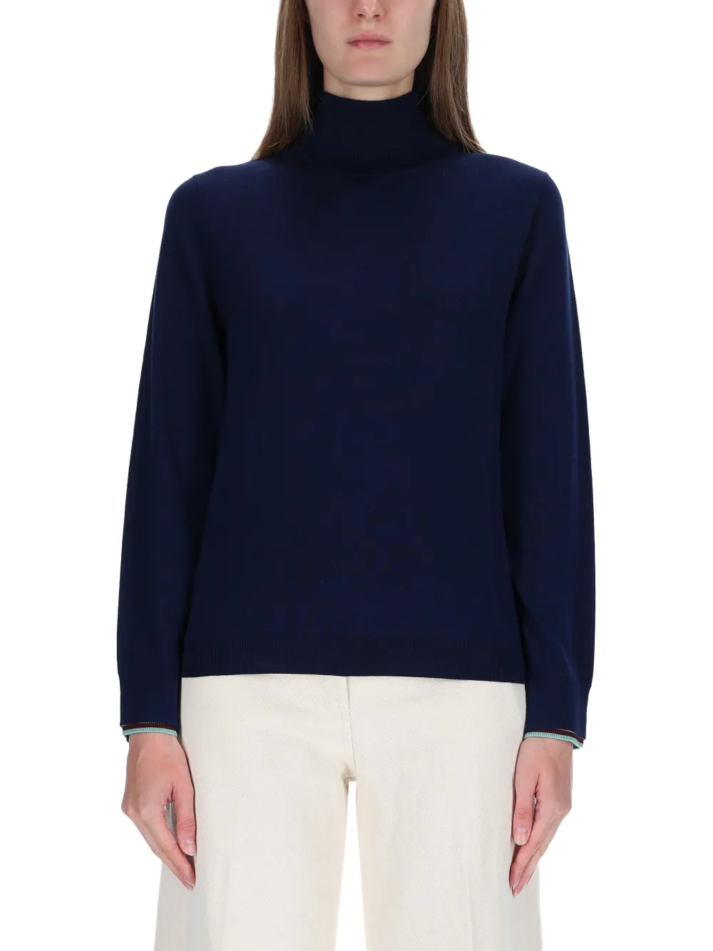 Paul Smith Roll-neck Sweater In Blue