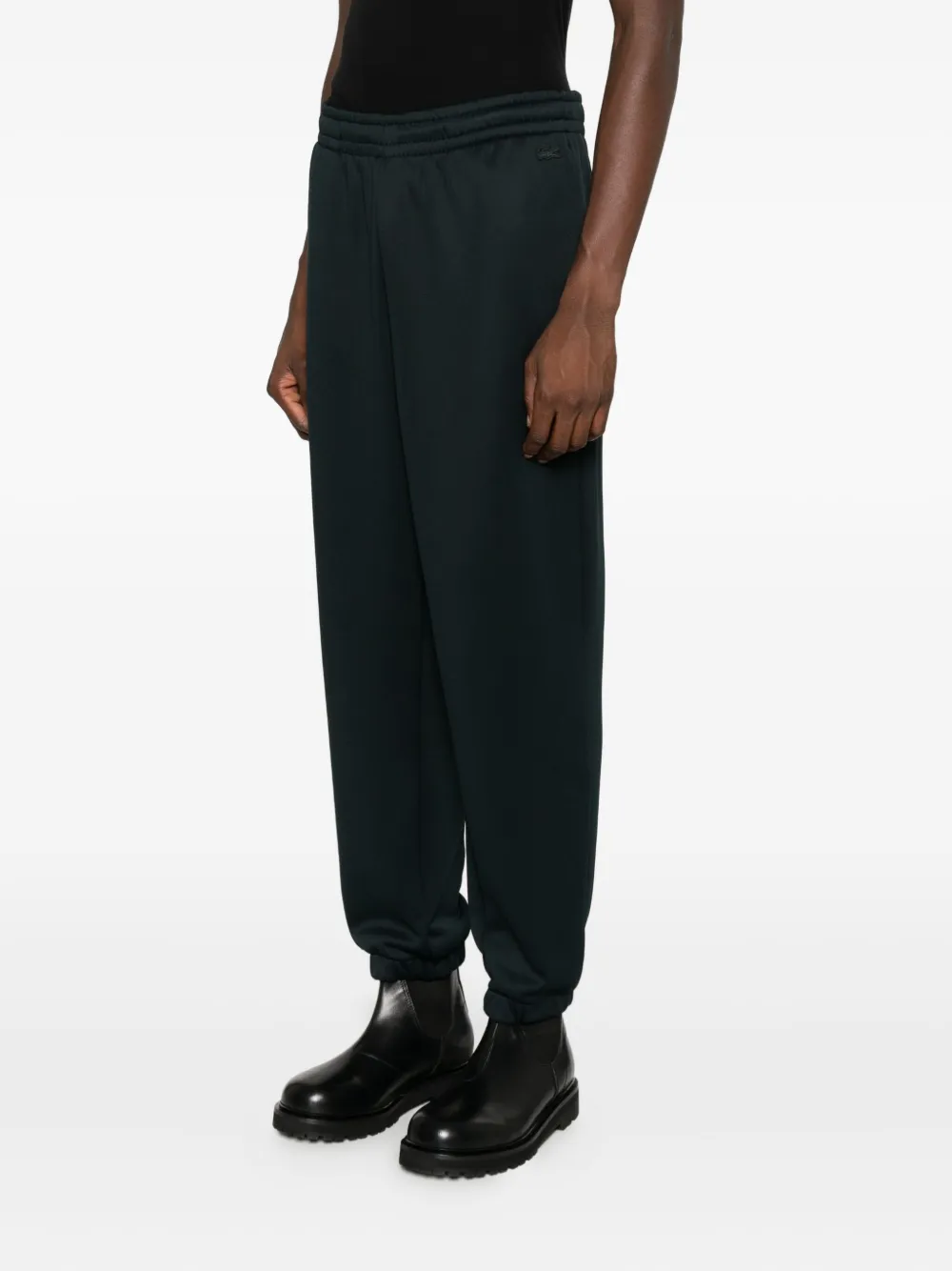 Lacoste Elasticated-waistband Track Pants In Black