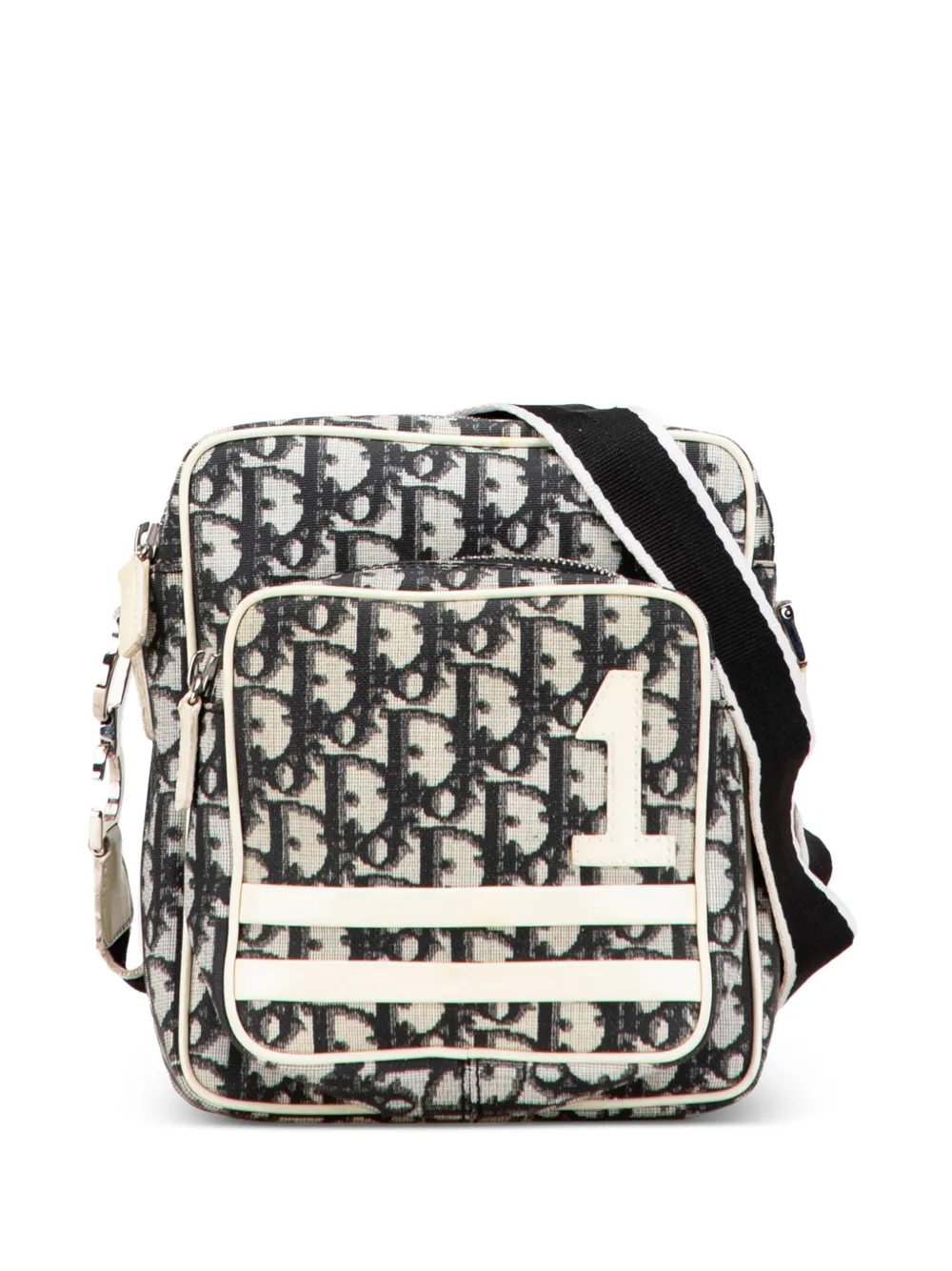 Christian Dior Pre-Owned 2002 ディオリッシモ トロッター コーテッドキャンバス ショルダーバッグ - ブラック Christian Dior Pre-Owned 2002 ディオリッシモ トロッター コーテッドキャンバス ショルダーバッグ - ブラック