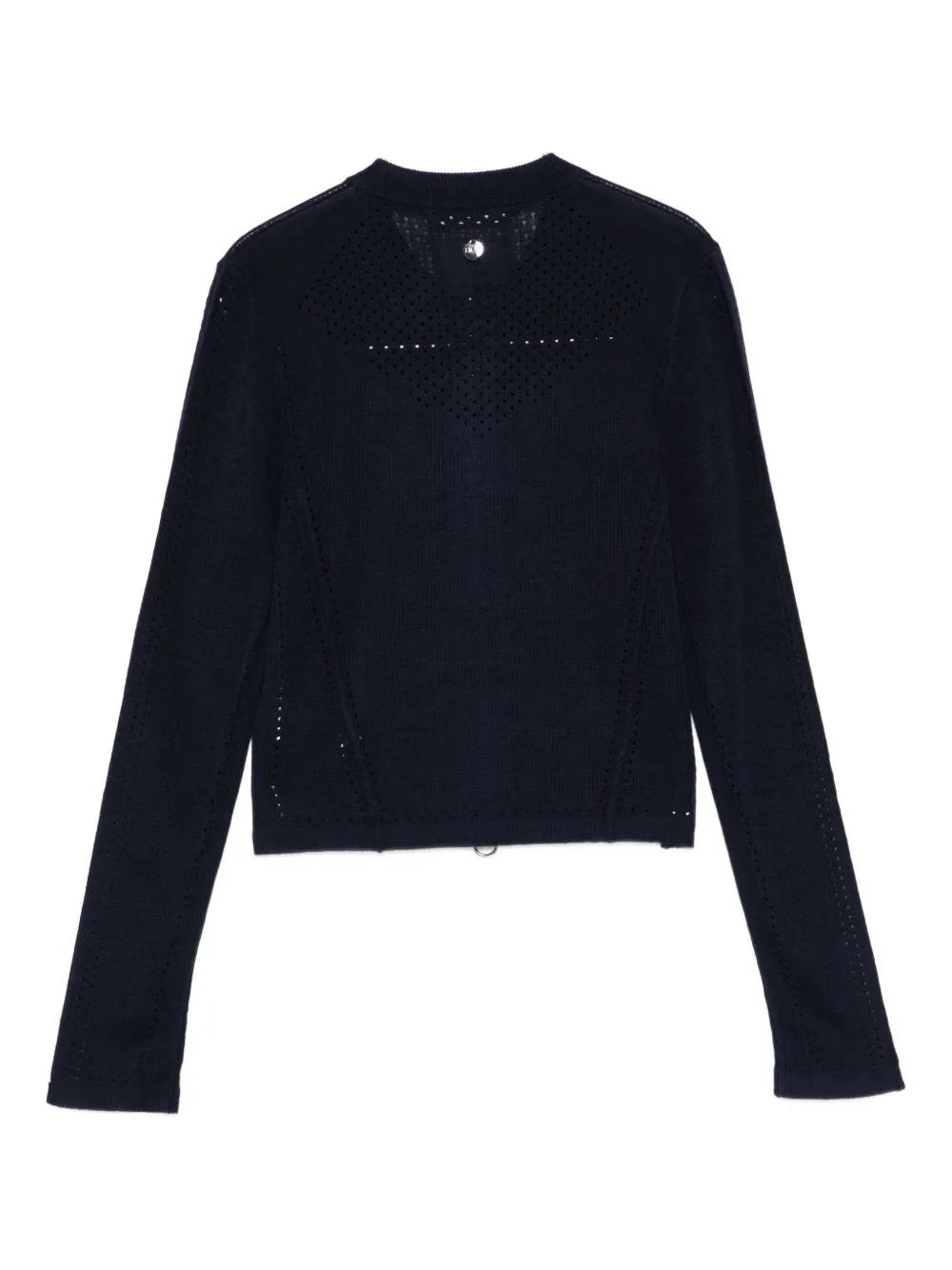 High Zip-up Fitted Jacket In Blue