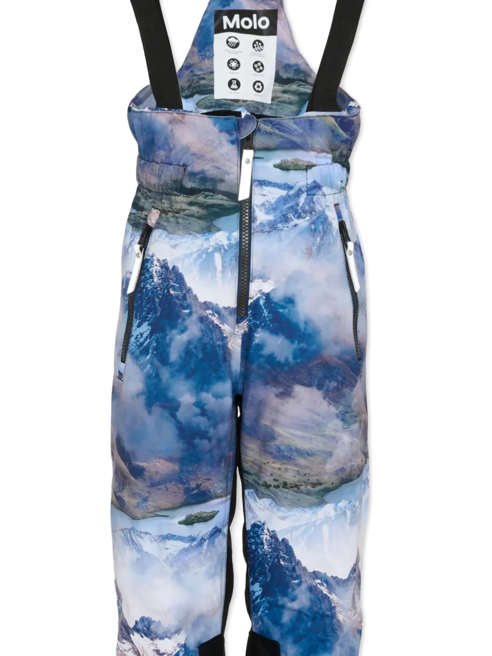 Molo Sneeuwbroek met bergprint Blauw
