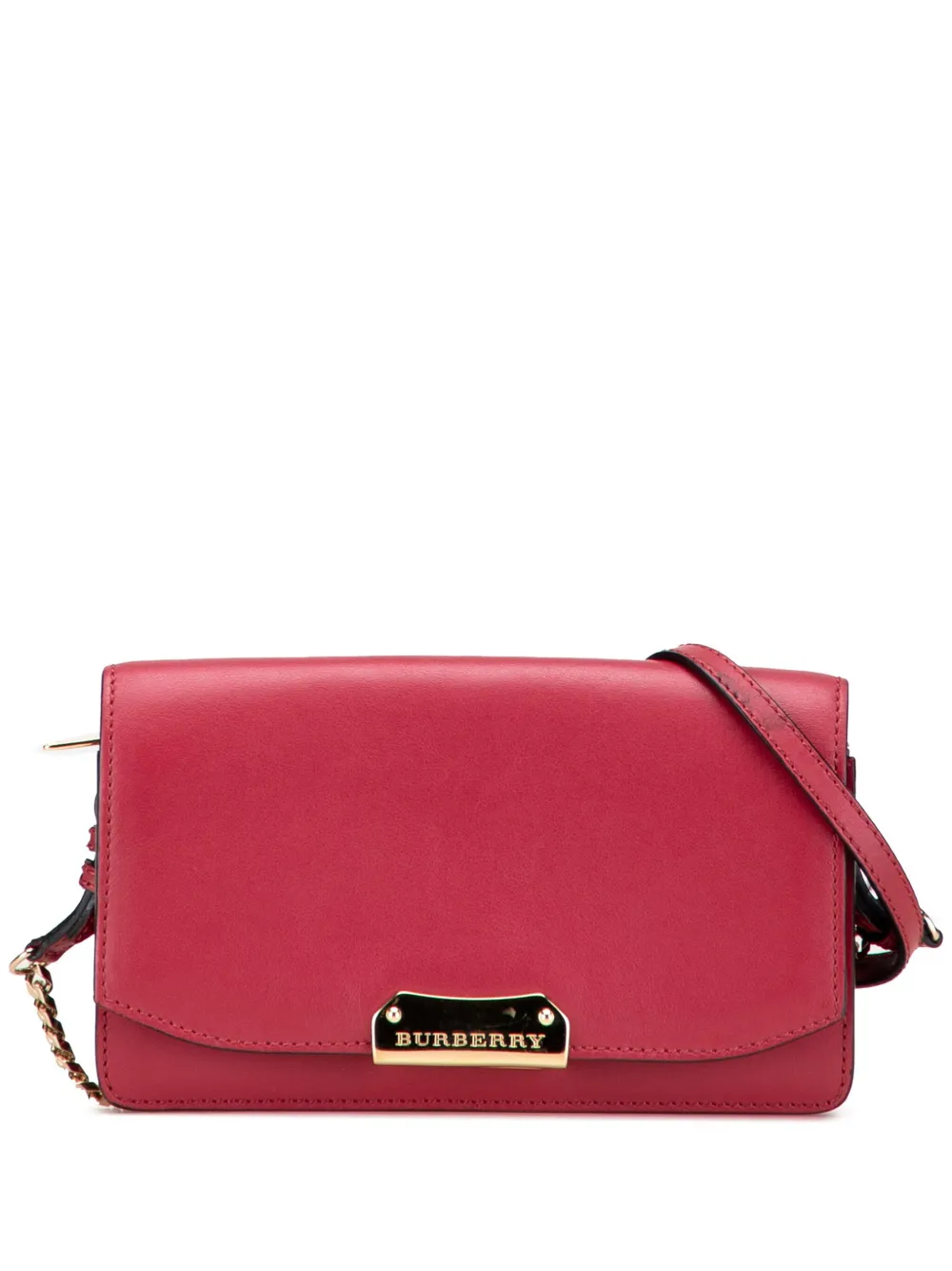 Burberry Pre-Owned 2000-2010 Leather Madison Wallet On Chain crossbody bag - Rosso