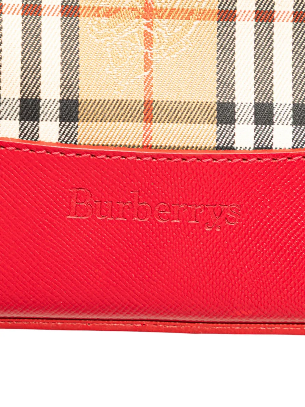 Pre-owned Burberry 20th Century Haymarket Check Canvas Shoulder Bag In Brown