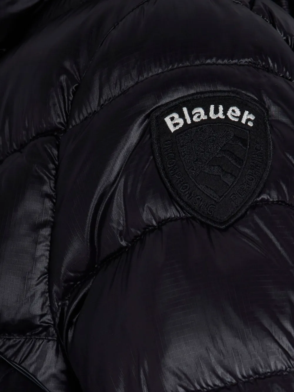 Blauer Gewatteerde jas Zwart