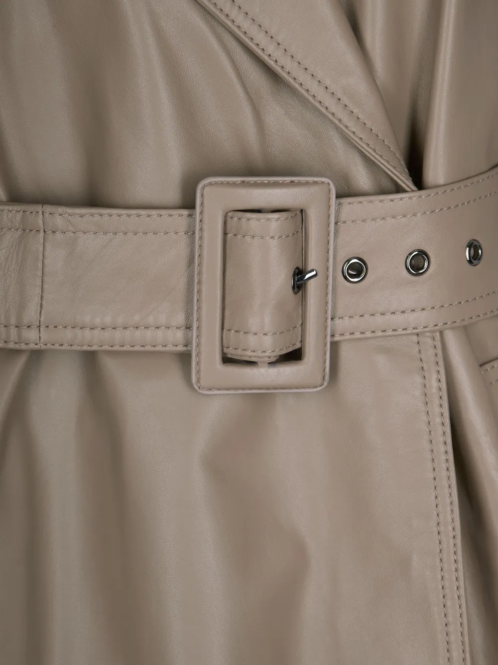 Marella Lammy coat met ceintuur Bruin