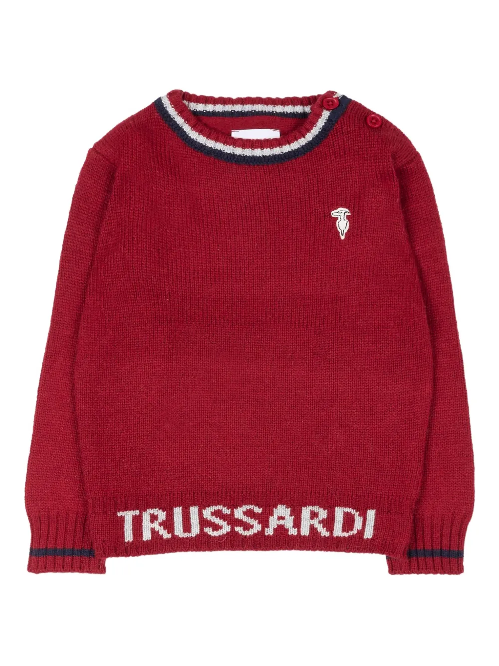 TRUSSARDI JUNIOR Embroidered logo sweater | Red | Image 1