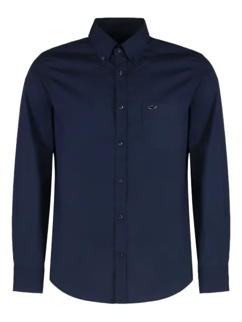 Paul & Shark button-down logo-embroidered cotton shirt