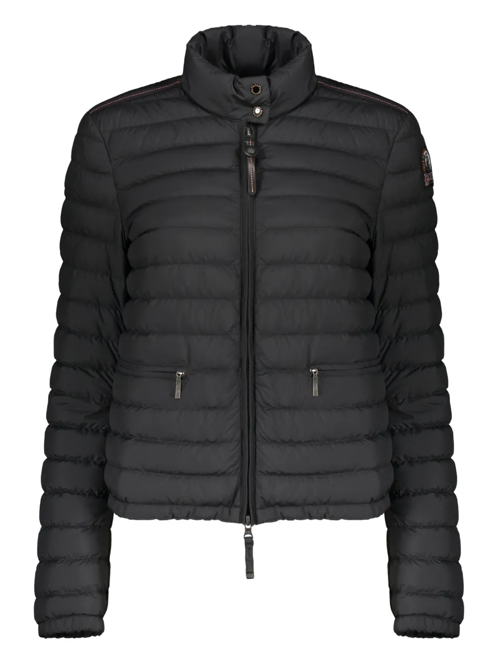 Parajumpers Puffer Jacket Black With High Collar In Black