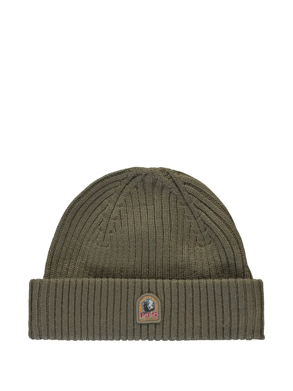 Parajumpers ribbed logo beanie | Green | Image 1
