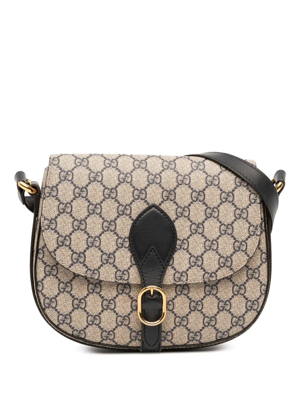 Pre-owned Gucci 2016-2025 Gg Supreme Linea A Crossbody Bag In Blue