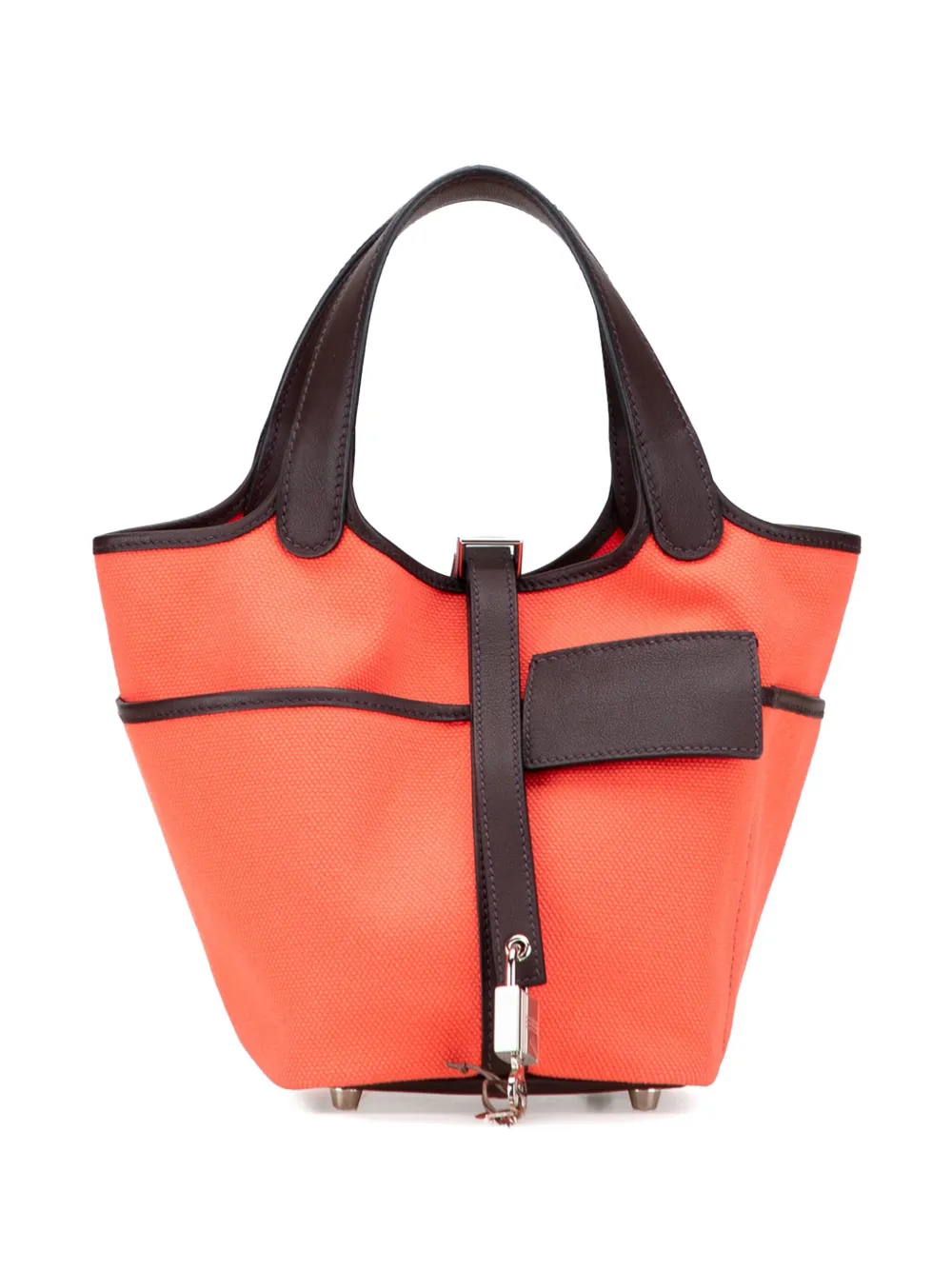 Hermès Pre-Owned 2023 Toile Goeland and Swift Cargo Picotin Lock 18 handbag | Pink | Image 1