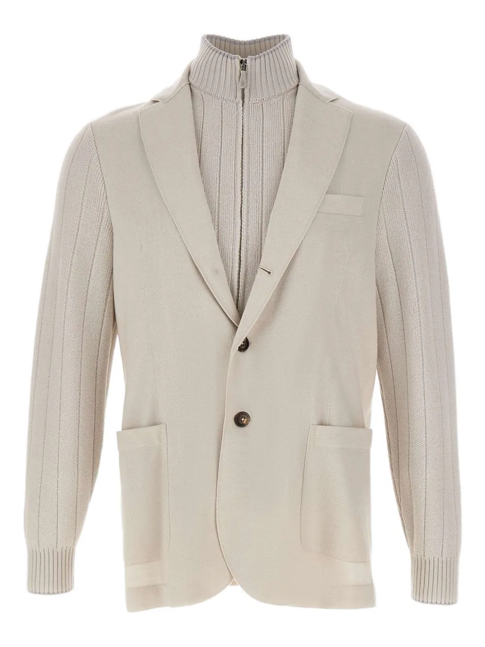 Eleventy ribbed knit blazer | Neutrals | Image 1