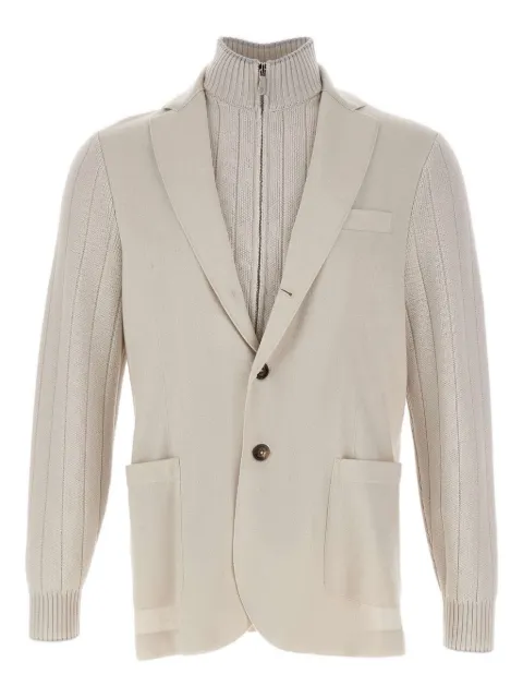 Eleventy ribbstickad blazer