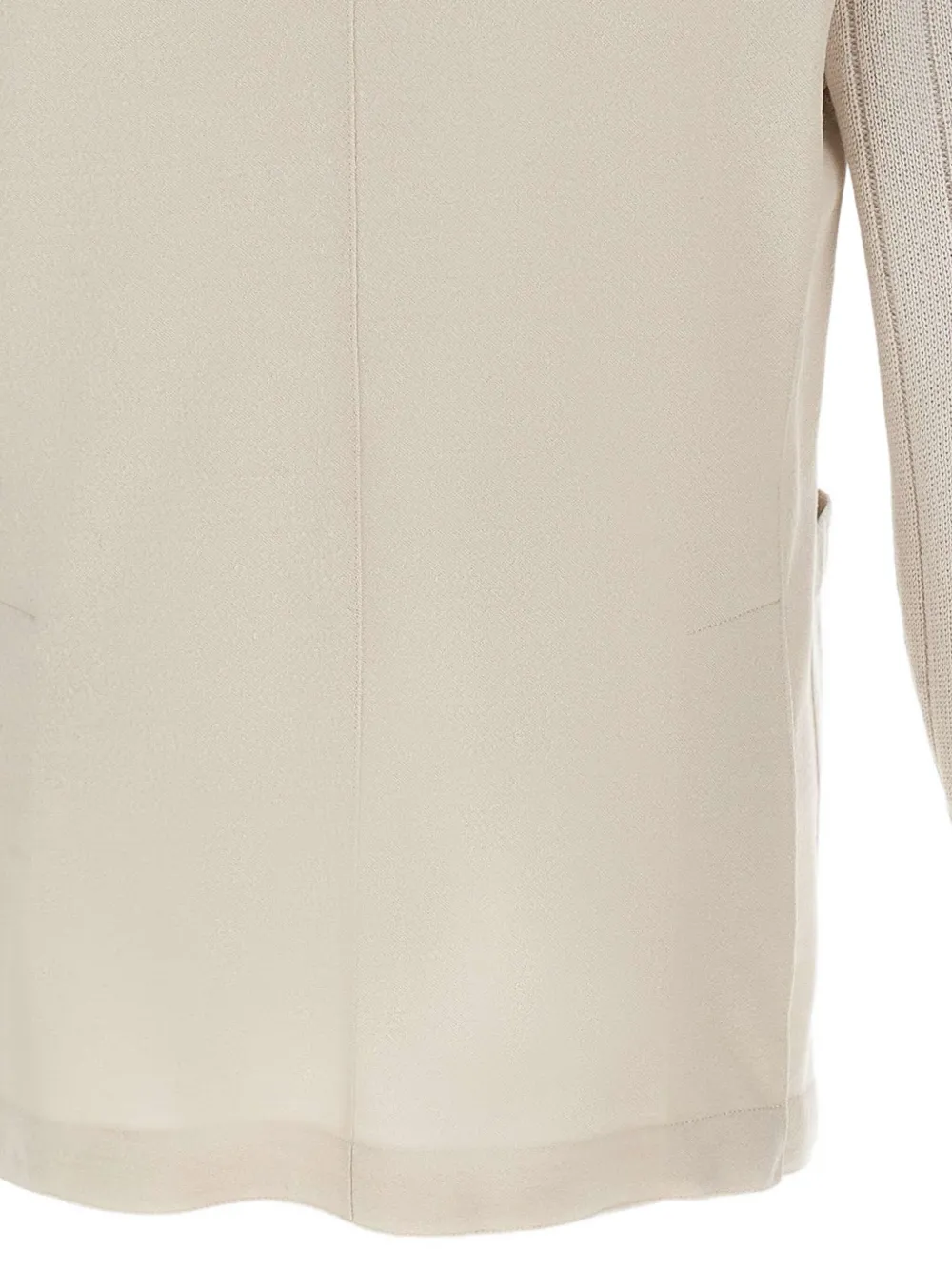 Eleventy Ribbed Knit Blazer In White