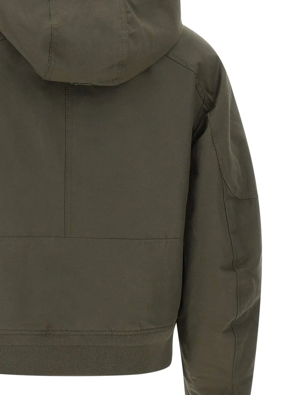 Moose Knuckles Bomberjack met afwerking van bont en logodetail Groen