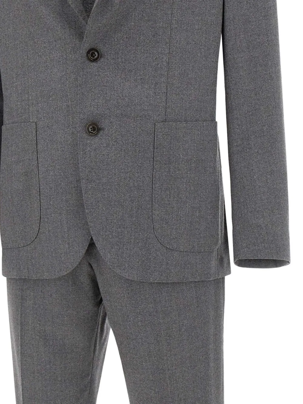 Boglioli Wollen pak met klepzak Grijs