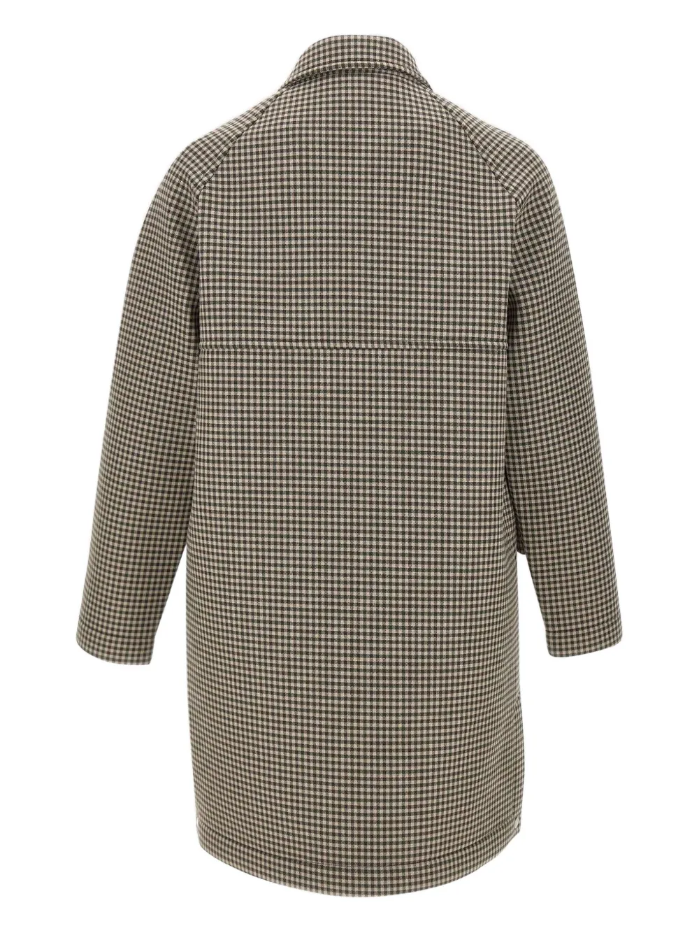 Paolo Pecora micro-check shirt-collar coat | Single Breasted Coats | Image 2