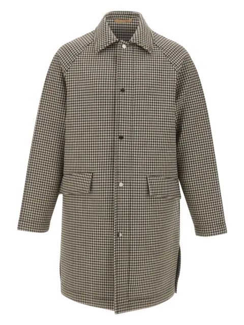 Paolo Pecora micro-check shirt-collar coat