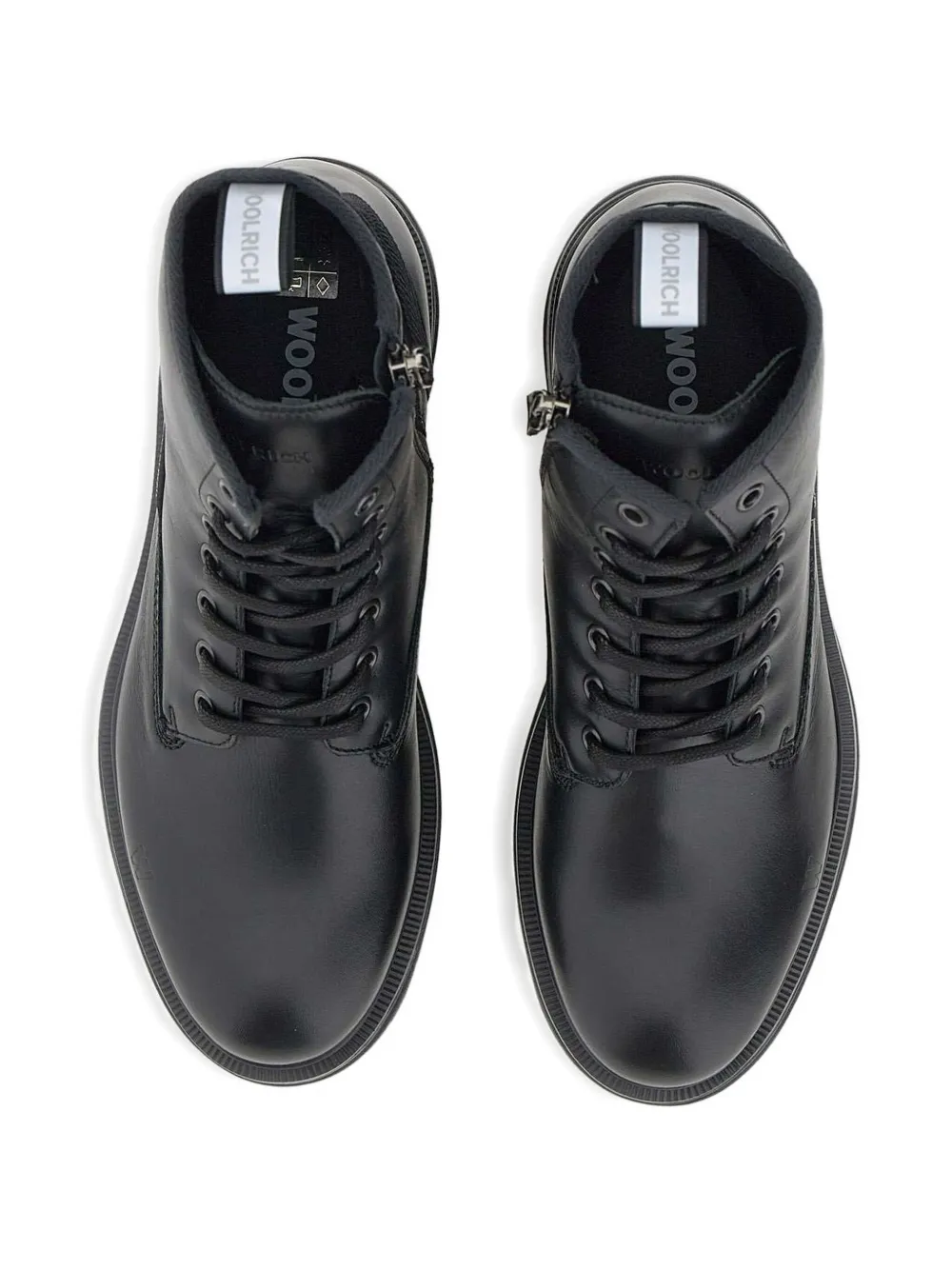 Woolrich Grove Lace-up Leather Boots In Black