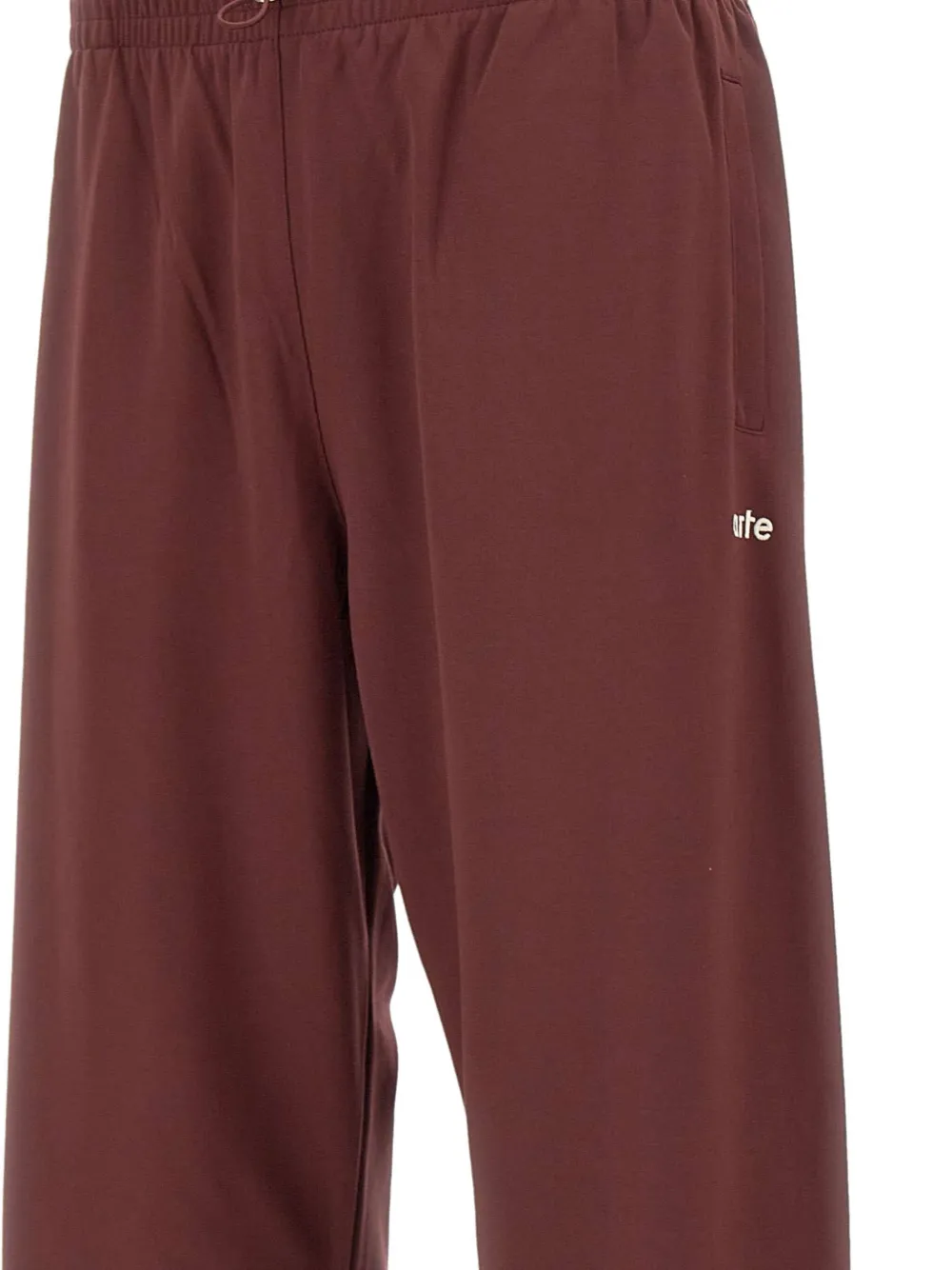 Arte Antwerp Logo-embroidered Track Pants In Brown