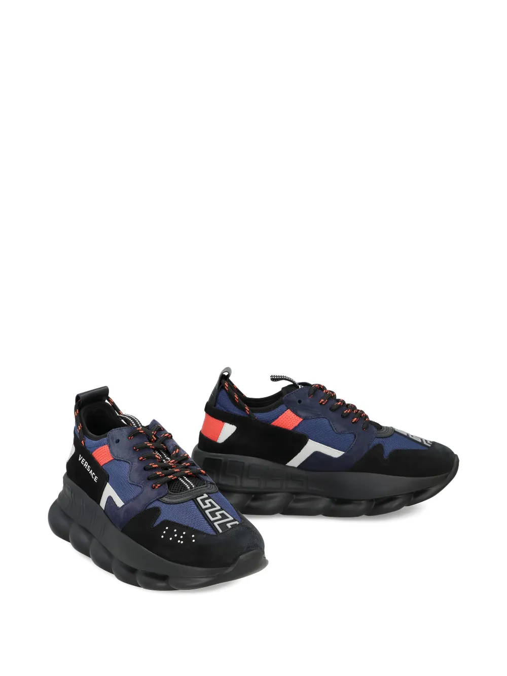 Versace Chain Reaction sneakers met vlakken Zwart