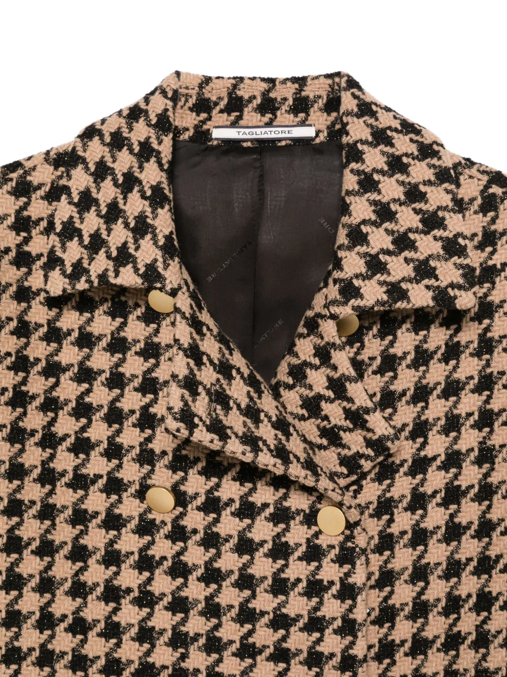 Tagliatore Blazer met pied-de-poule print Beige