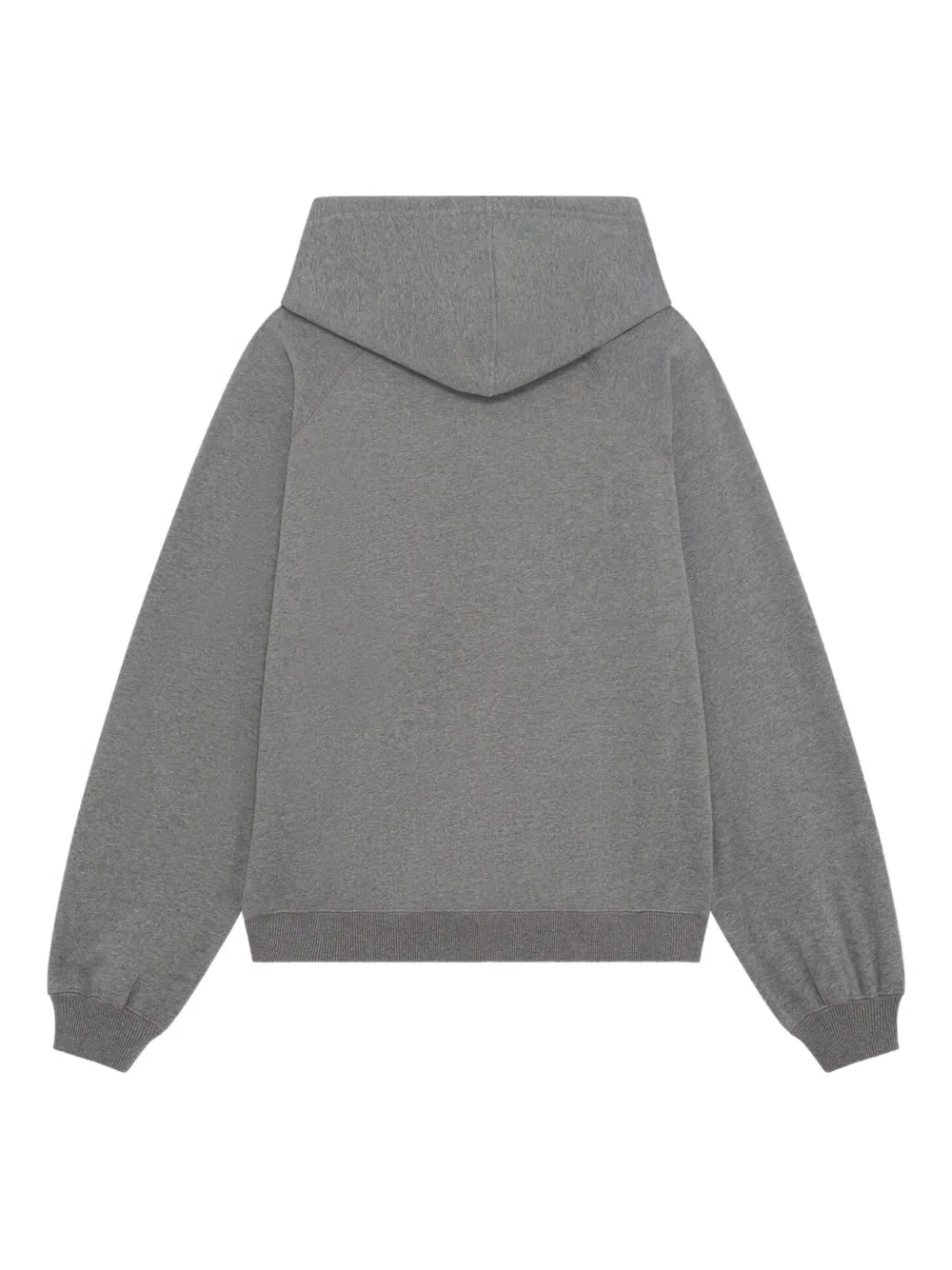 Repetto Satin-trimmed Zip-up Hoodie In Gray