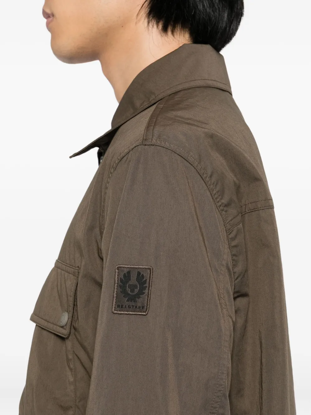 Belstaff Jack met logopatch Bruin