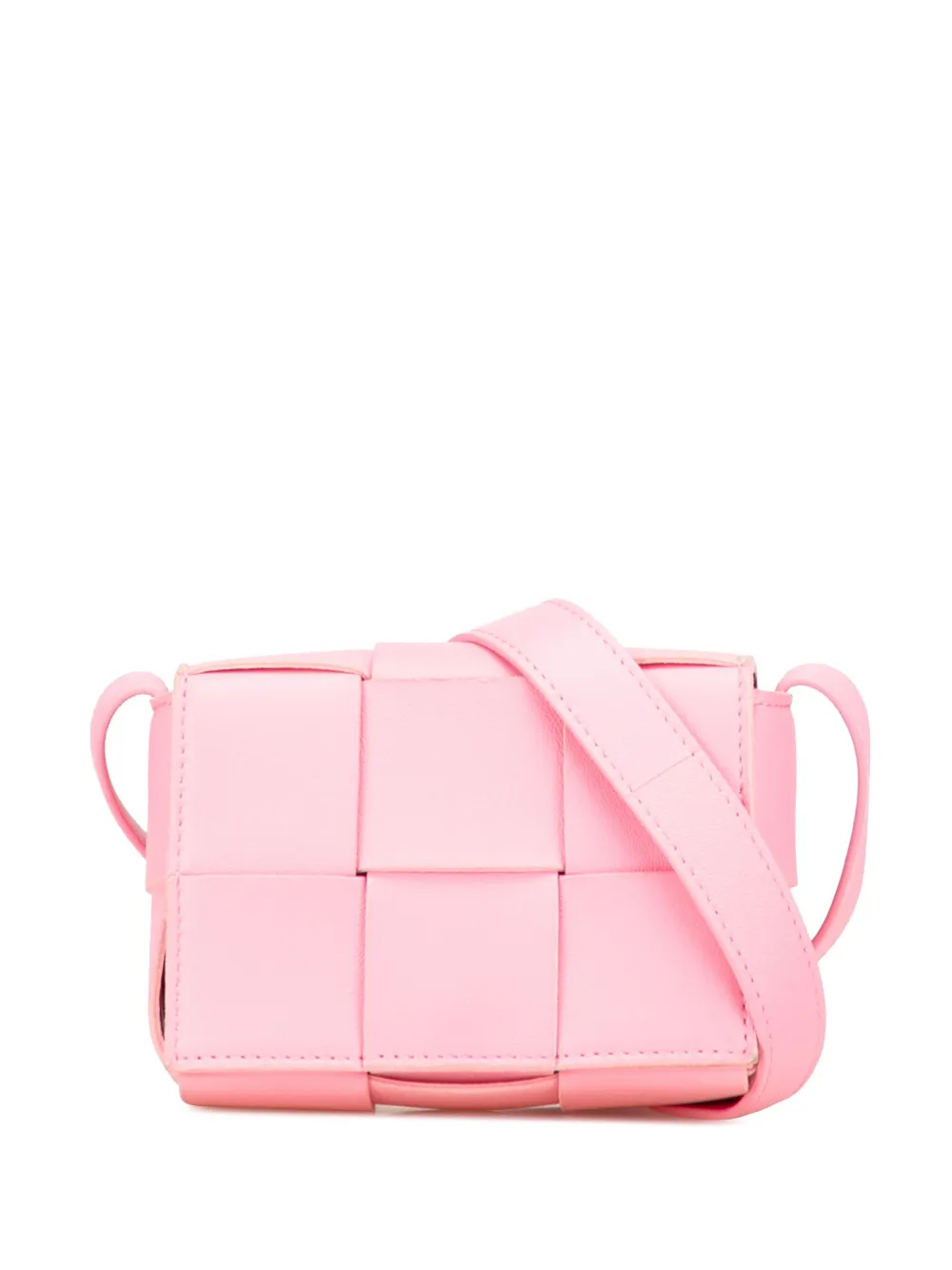 Bottega Veneta Pre-Owned 2012-2025 Candy Nappa Intrecciato Cassette crossbody bag | Pink | Image 1