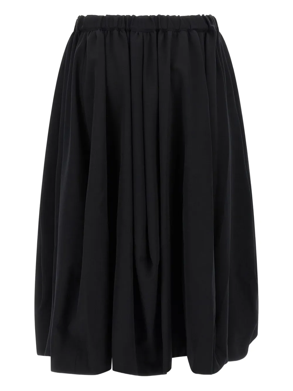 Comme Des Garçons Pleated Wool Skirt In Blue